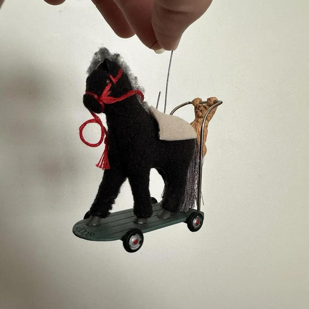 2008 Hallmark‎ Ornament A PONY FOR CHRISTMAS Special Edition Horse Teddy Bear